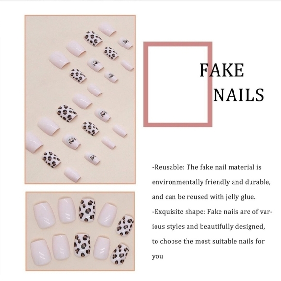 2/$16 Leopard & Rainbows Press On Nails - Picture 5 of 12